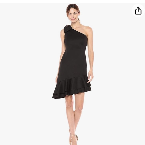 Eliza J black asymmetrical dress - Picture 1 of 7